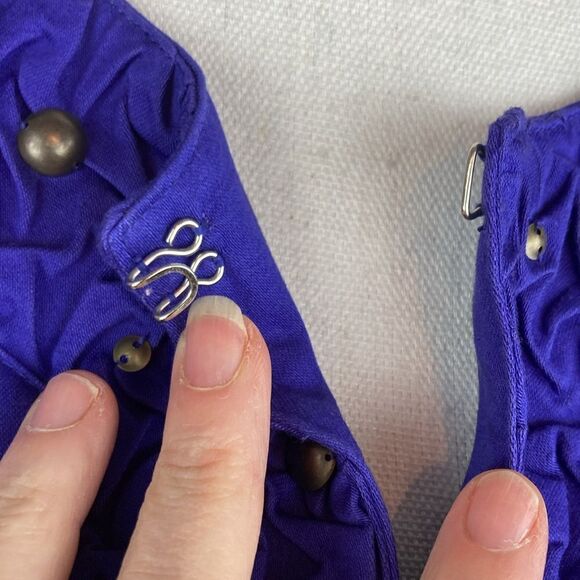 Birch Hill BNWT 90s Y2k studded purple blazer w/ pockets and hook closures - Picture 3 of 11